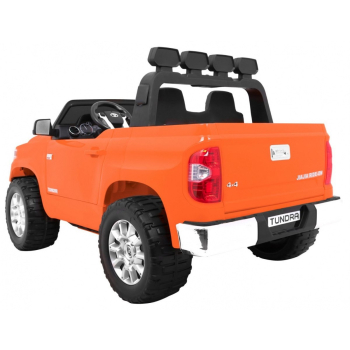 Toyota Tundra XXL dla dzieci Pomarańczowy + Pilot + Bagażnik + LED + Audio + EVA + Wolny Start